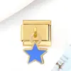 Módulo en Stock DIY Nuevo Colgante Dorado para Jóvenes Pulsera Modular Italiana Gancho Soldado de Acero de Titanio Pulsera Versátil