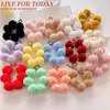 Nueva cadena colgante de pompón colorido de felpa, decoración para funda de teléfono, accesorio de anillo de resorte pintado creativo, decoración para bolso de mujer