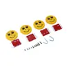 Soporte de pared multiusos innovador de cara sonriente sin perforación, soporte para regleta de enchufes de energía móvil, gancho