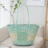 Bolsa Tote Grande Estilo Francês Luojia para Mulheres, Adequada para Férias, Compras, Uso Casual, Bolsa de Ombro, Material Semelhante ao Papel, Novo Modelo 2023