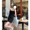 Novo Design Branco com Alça Vestido de Verão Feminino Curto Estilo Puro Desejo Slim-fit Elegante Saia de Quadril Estilo Hot Girl
