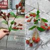 Fabricante de Flores Artificiais Laranja Pôr do Sol, Laranja Vermelho Pôr do Sol Arco para Corredor de Casamento com Tema de Outono Decoração Suave Flores Artificiais Atacado