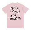 Camisetas de Algodão de Verão Requerem Dinheiro para Comprar, Camisetas Divertidas, Camisetas Masculinas, Novas Moda Harajuku Camisetas de Manga Curta, Tamanhos Grandes