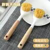 Cepillo de Olla de Plástico con Mango Largo para Uso Doméstico, Cepillo de Limpieza de Cocina Multifuncional para Lavar Platos y Ollas, Elimina Grasa y Suciedad