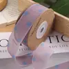 Cinta de Chifón de Poliéster con Lunares de Color Contrastante Lazo Accesorios para el Cabello Ropa Accesorios para Zapatos y Sombreros Accesorios para Cajas de Regalo Cinta