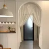 Cortina de Puerta de Perlas de Estilo Francés de Alta Gama, Cortina Transparente Fluida y Hermosa, Cortina Decorativa de Atmósfera Sin Taladro, Cortina Divisoria para Baño y Pasillo