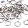 Equipo de pesca Qianlang, anillo doble plano de acero inoxidable, venta al por mayor, anillo de conexión de cebo luya, accesorios de pesca de níquel negro