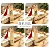 Estilo Familiar Lema Familiar Temático Marcador de Página de Bambu Nan Estilo Chinês Borla de Seda de Gelo Embalagem de Saco de Papel de Couro de Vaca Unidade Escolar Presente Cultural e Criativo