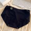 Calzones de Entrepierna de Seda 7A Amigables con la Piel Simples Color Sólido Talla Grande Alta Elasticidad Cintura Media Calzones de Yoga para Mujer