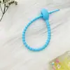 Organizador de Atadura de Cable de Silicona Llavero Llavero Colgante Correa DIY Hebilla de Cordón Disponible en Múltiples Colores Lindo y Divertido