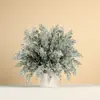 Navidad Verde Artificial Nieve Agujas de Pino Ramas Accesorios para Ramas de Árbol de Navidad Decoraciones Artificial