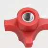 Fabricante de Origen Dongguan M6M8M10 Cruz Roja Cuatro Esquinas Agujero Ciego Perilla de Plástico de Nylon Perilla de Diente Interior de Plástico