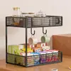 Suporte de Armazenamento de Copos de Água para Mesa Suporte de Escorredor de Copos Suporte para Xícaras de Chá Suporte para Copos de Vidro Prateleira de Armazenamento de Bandeja Dupla Camada para Bancada Doméstica