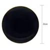 Prato de plástico descartável dourado preto para Western prato de bife Western disco de bife cross-border comércio exterior talheres atividade de banquete suprimentos