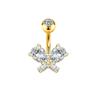 Oriente Médio mais vendido anel de umbigo dourado estilo zircônia diamante prego de umbigo fivela de umbigo joias para piercing anéis de umbigo
