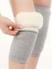 Joelheiras para Aquecer os Idosos, Joelheiras à Prova de Frio, Acolchoadas e de Veludo, Articulações dos Joelhos Masculinas e Femininas, Pintura Quente, Ciclismo de Outono e Inverno
