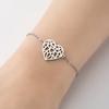 Moda Coreana Sencillo Geométrico Hueco Corazón de Origami Pulsera Colgante Ins Femenino Nicho Lujo Accesible Pulsera para Mejor Amiga