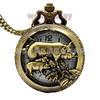 Reloj de Bolsillo Creativo de Dibujos Animados de Metal Aliexpress Reloj Colgante Retro Grande de los Doce Zodíacos Color Bronce Reloj del Zodíaco al por Mayor