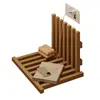 Mesa de noche flotante creativa para el hogar, dormitorio, estante de pared plegable, mesa de noche de madera maciza