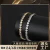 Pulseira Tennis Corrente Coração 4*4mm Cravejado em Bezel Zircônia Cravejada em Cobre Uma Fileira Pulseira Tennis Hip-Hop