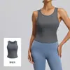 Ropa de Yoga Pilates Top Anti-exposición Cuello Redondo Ajustado Mujer Secado Rápido Espalda Bonita Chaleco de Yoga Fitness Dropshipping