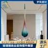 Dispositivo de Exhibición Decorativo de Gota de Agua de Fibra de Vidrio con Gradiente de Siete Colores Espacio de Celebridad de Internet Acero Inoxidable Fuente de Agua para Jardín Adorno de Arte Creativo