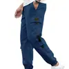 Calças de Trabalho Novas 2024 com Múltiplos Bolsos Marca Tendência High Street Europeia e Americana Calças Casuais Retrô Cabelo Transfronteiriço Masculino