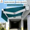 Fornecimento direto da fábrica de toldo de varanda dobrável, retrátil, acionado por manivela, elétrico, toldo de pátio para proteção contra chuva e sol