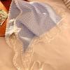 Bufanda triangular de encaje con foto de playa de verano para mujer, banda para el pelo con lazo para los dedos, bufanda pastoral retro francesa