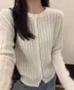 Cárdigan de punto trenzado 100% lana para mujer, Nuevo estilo Otoño e Invierno 2026, Suéter chaqueta de punto de manga larga Petite