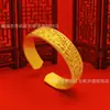 Novo produto: Pulseira Larga de Liga Gravada com Cena do Festival Qingming à Beira do Rio, Novo Estilo Chinês Técnica Antiga Pulseira Aberta Joias Atacado
