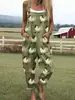 (Botón de Día) Ropa de mujer transfronteriza, Amazon, estilo europeo y americano, overol de verano con botones estampado digital 3D, pantalones de tirantes casuales