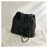 Bolsa Pequeña con Lentejuelas Elegante para Mujer de Comercio Exterior Transfronterizo, Bolso Cubo de Alta Gama de Nueva Moda, Bolso de Hombro con Diseño de Nicho Tendencia