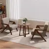 Silla Richard Estilo Chino Sofá Individual para Sala de Estar Silla de Sofá de Diseñador Balcón Retro Francés Ocio Silla de Sofá de Madera Maciza