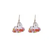 Pendientes Florales de Gama Alta de Verano Europeos y Americanos, Divertidos Pendientes de Animales de Serie de Gato con Goteo de Aceite de Dibujos Animados, Tortuga, Mariposa