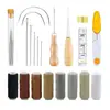 Kit de Ferramentas para Artesanato em Couro de Fábrica Conjunto de Costura à Mão DIY Agulha de Costura Combinação de Linha de Lona Venda no Atacado
