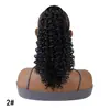 Cabelo Sintético Afro Feminino Rabo de Cavalo Curto Enrolado Comprimento 14" Presilha Enrolado Pequeno Rabo de Cavalo