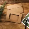 Spot Tarjeta de Felicitación de Papel para Quemar DIY Sobre Papel Kraft Ventana Negra Recortada Postal Tarjeta a Juego Cartón