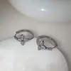 Aretes de Metal con Forma de Flor Completamente Diamantados Inspirados en el Diseño para Mujer, Lujo Ligero, Personalidad Única, Tendencia de Moda Exquisita, Pendientes y Accesorios para Orejas Versátiles