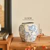 Jarrón de Cerámica de Lujo Accesible Chino Adornos para Arreglos Florales Nicho de Alta Gama Jingdezhen Jarrón de Porcelana Azul y Blanca Recipiente de Cerámica para Flores
