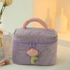 Bolsa de Cosméticos de Pana Gran Capacidad Bolsa de Almacenamiento de Cosméticos de Alto Valor Sentido de Alta Gama Linda Nicho Portátil Bolsa de Lavar