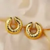 Estilo Ins Europeo y Americano Acero Inoxidable Geométrico Exagerado Clip para Hélice de Oreja Perforada Oro de 18K No Desvanecible Forma de C Aretes Brillantes Lote