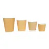 Copos de papel descartáveis, copos ondulados espessados, design de três camadas, adequados para uso doméstico, resistentes ao calor, para beber café ou água, disponíveis para atacado