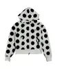 Sudadera con capucha retro de lunares Y2K transfronteriza nueva de otoño e invierno para mujer, sudadera moderna de alta costura única estilo Ins