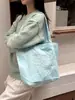 59261 Bolsa de Lona para Estudiantes Mujer 2025 Nueva Tendencia Coreana Bolso Tote con Letras Bolsa de Compras Casual Gran Capacidad
