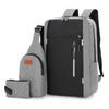 Mochila Mochila Masculina Conjunto de Três Peças Transfronteiriça Bolsa para Laptop de Negócios Mochila de Alta Qualidade Mochila de Grande Capacidade Bolsa Escolar