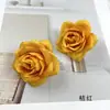 Flores de rosa mini simuladas cabezas DIY rosa de seda flor artificial material para pasador de pelo adorno pequeño para fotografía del hogar