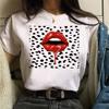 Camiseta feminina de manga curta 2023 estampada de manga curta stand independente AliExpress manga curta tamanho europeu menina gordinha camisa básica feminina T