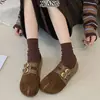 En stock~Cuero genuino, suela ultrablanda, cómodos para los pies, zapatos Birkenstock completamente cerrados, mocasines planos para mujer tipo 'persona perezosa', zapatos Mary Jane