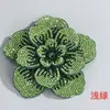 Adorno de cabeza de flor de pedrería accesorio DIY, accesorio de ropa, decoración de zapato de flor, aplique de tela de tres capas, peonía tridimensional